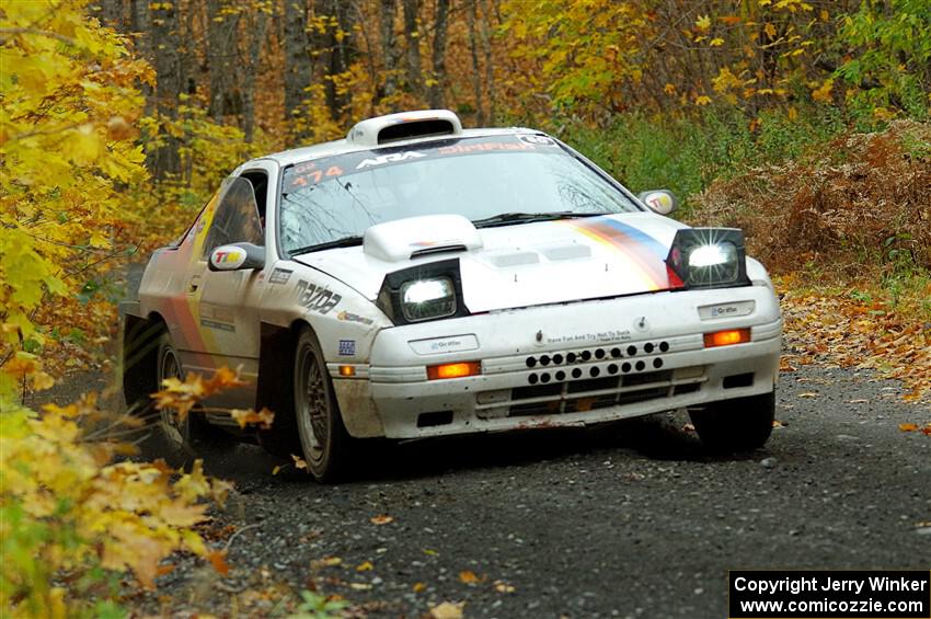 Kevin Schmidt / Kyle Roberts Mazda RX-7 on SS14, Trouble II.