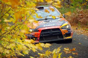 Sumit Panjabi / Stephen Kurey Mitsubishi Lancer Evo X on SS14, Trouble II.