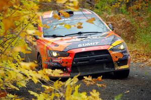 Sumit Panjabi / Stephen Kurey Mitsubishi Lancer Evo X on SS14, Trouble II.