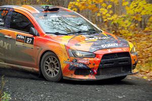 Sumit Panjabi / Stephen Kurey Mitsubishi Lancer Evo X on SS14, Trouble II.