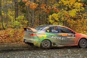 Sumit Panjabi / Stephen Kurey Mitsubishi Lancer Evo X on SS14, Trouble II.