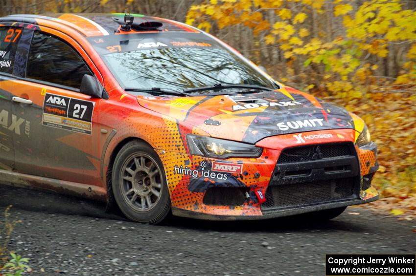 Sumit Panjabi / Stephen Kurey Mitsubishi Lancer Evo X on SS14, Trouble II.