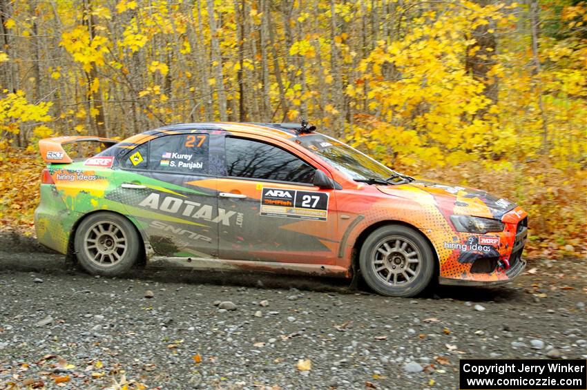 Sumit Panjabi / Stephen Kurey Mitsubishi Lancer Evo X on SS14, Trouble II.