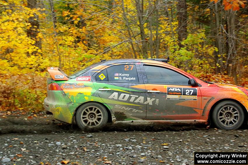 Sumit Panjabi / Stephen Kurey Mitsubishi Lancer Evo X on SS14, Trouble II.