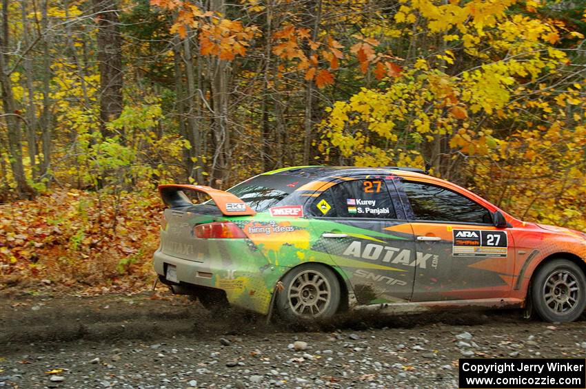 Sumit Panjabi / Stephen Kurey Mitsubishi Lancer Evo X on SS14, Trouble II.