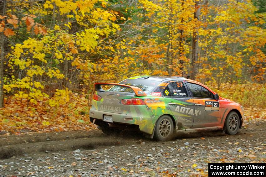 Sumit Panjabi / Stephen Kurey Mitsubishi Lancer Evo X on SS14, Trouble II.