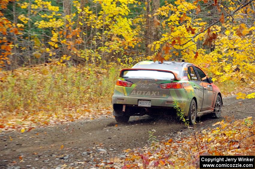 Sumit Panjabi / Stephen Kurey Mitsubishi Lancer Evo X on SS14, Trouble II.