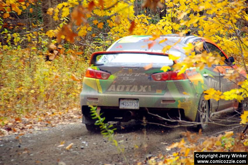 Sumit Panjabi / Stephen Kurey Mitsubishi Lancer Evo X on SS14, Trouble II.