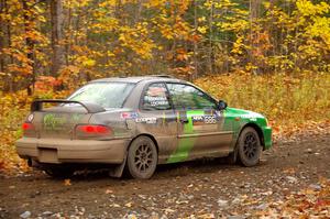 Jordan Locher / Tom Addison Subaru Impreza 2.5RS on SS14, Trouble II.