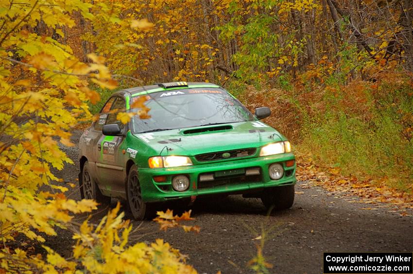 Jordan Locher / Tom Addison Subaru Impreza 2.5RS on SS14, Trouble II.