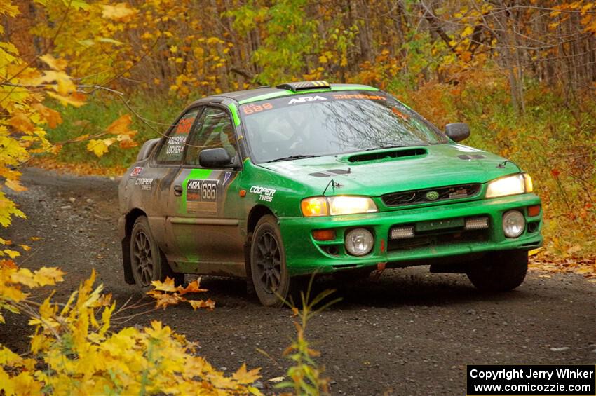 Jordan Locher / Tom Addison Subaru Impreza 2.5RS on SS14, Trouble II.