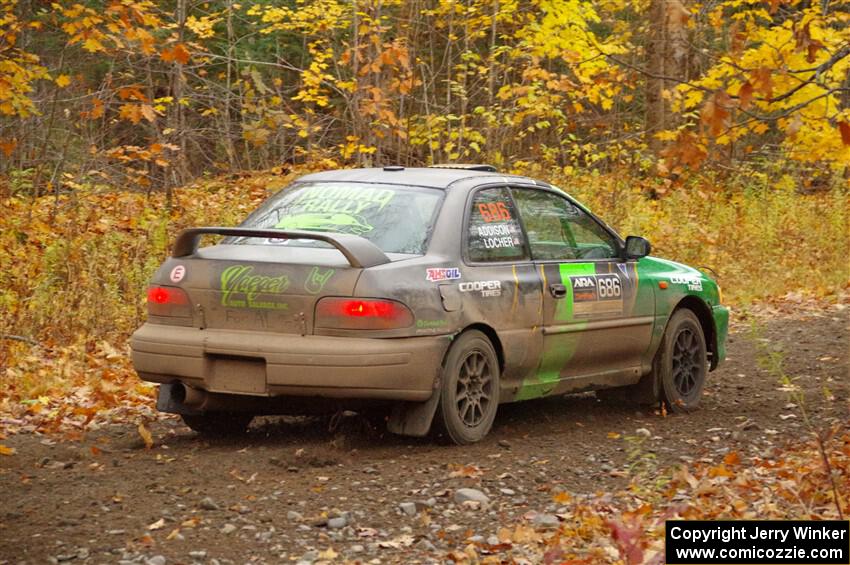 Jordan Locher / Tom Addison Subaru Impreza 2.5RS on SS14, Trouble II.