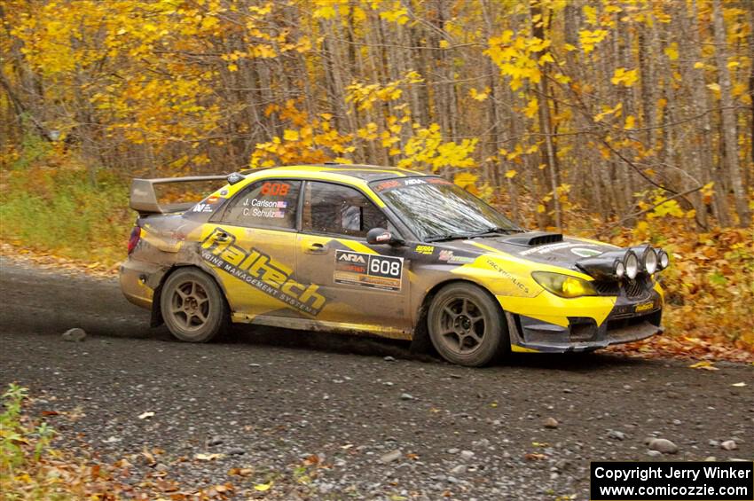 Colin Schulz / Jake Carlson Subaru WRX STi on SS14, Trouble II.