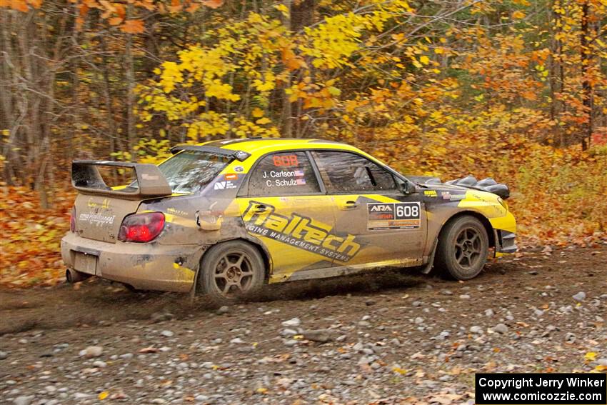 Colin Schulz / Jake Carlson Subaru WRX STi on SS14, Trouble II.