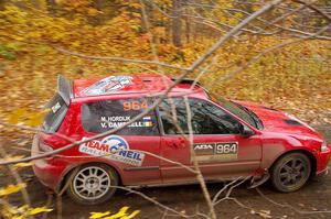 Vivian Campbell / Michael Hordijk Honda Civic on SS14, Trouble II.