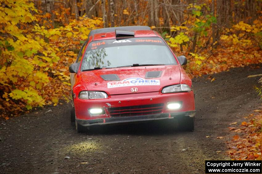 Vivian Campbell / Michael Hordijk Honda Civic on SS14, Trouble II.