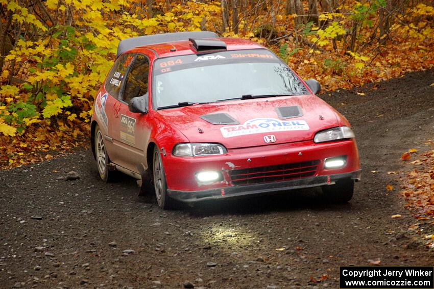 Vivian Campbell / Michael Hordijk Honda Civic on SS14, Trouble II.