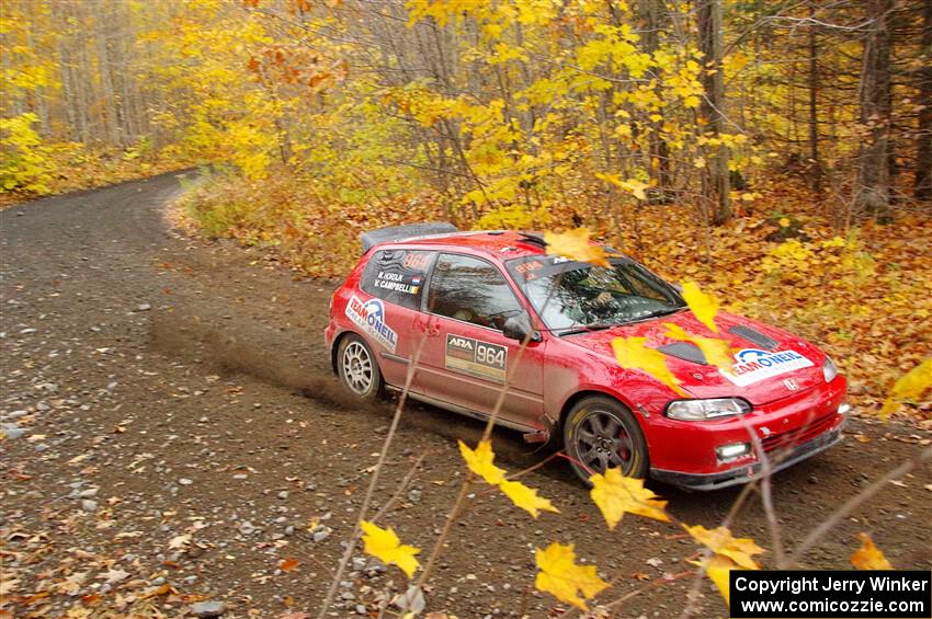 Vivian Campbell / Michael Hordijk Honda Civic on SS14, Trouble II.