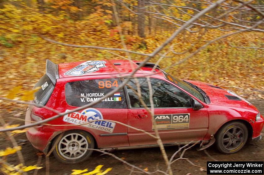 Vivian Campbell / Michael Hordijk Honda Civic on SS14, Trouble II.