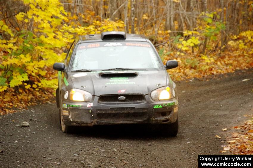 Scott Crouch / Ryan Scott Subaru WRX on SS14, Trouble II.