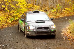 Scott Crouch / Ryan Scott Subaru WRX on SS14, Trouble II.