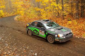 Scott Crouch / Ryan Scott Subaru WRX on SS14, Trouble II.