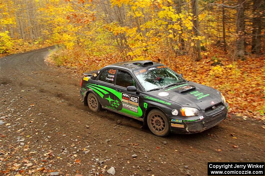 Scott Crouch / Ryan Scott Subaru WRX on SS14, Trouble II.