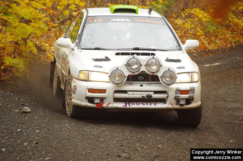 Jordon Haberer / Drew Staples Subaru Impreza on SS14, Trouble II.