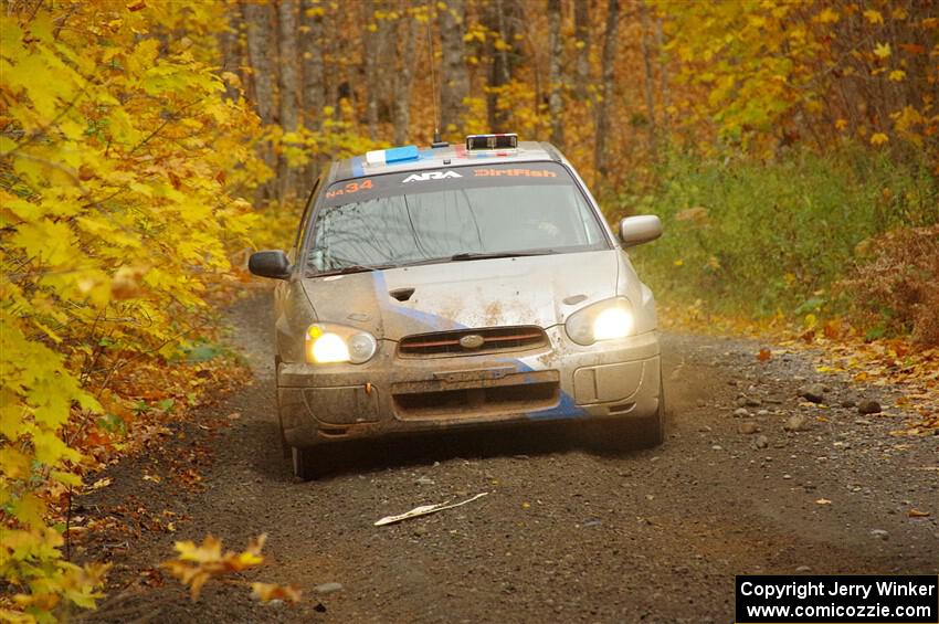 Andrew Dustman / Rachel Dustman Subaru Impreza on SS14, Trouble II.