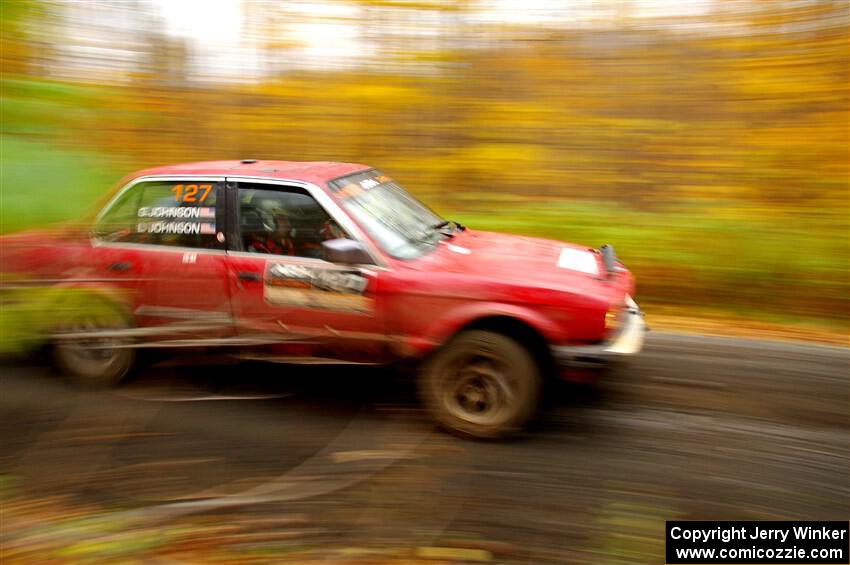 Levi Johnson / Griffin Johnson BMW 325e on SS14, Trouble II.