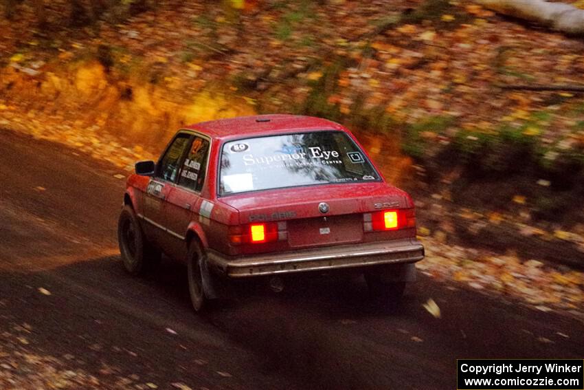 Levi Johnson / Griffin Johnson BMW 325e on SS15, Mount Marquette.