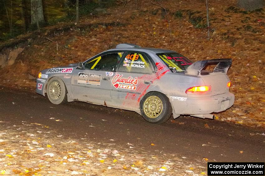 Dylan Gondyke / Sara Nonack Subaru Impreza on SS15, Mount Marquette.