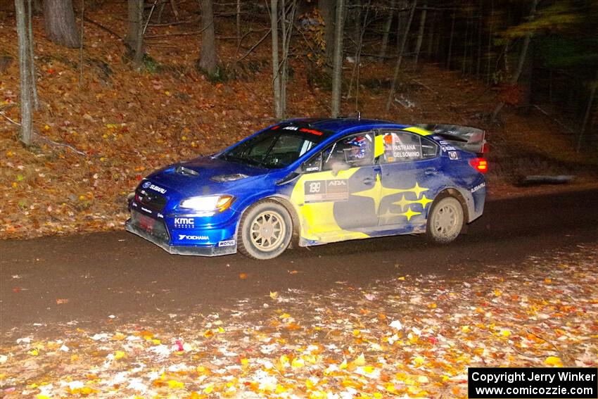 Travis Pastrana / Rhianon Gelsomino Subaru WRX STi on SS15, Mount Marquette.