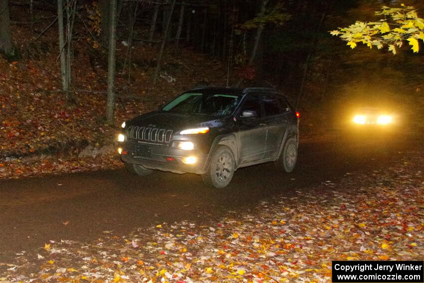 A Jeep Cherokee sweeps SS15, Mount Marquette.