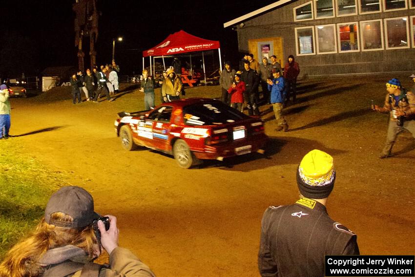 Al Dantes, Jr. / Keegan Helwig Mazda RX-7 LS leaves the post-event ceremony.