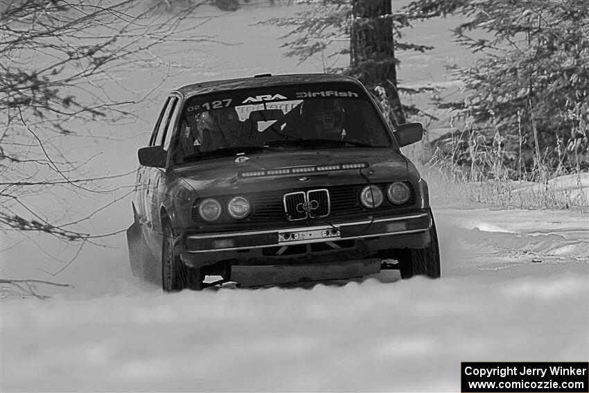 Levi Johnson / Josh Nykanen BMW 325e on SS1.