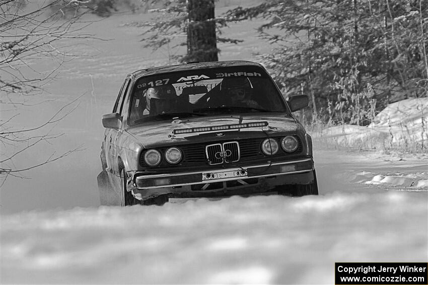 Levi Johnson / Josh Nykanen BMW 325e on SS1.