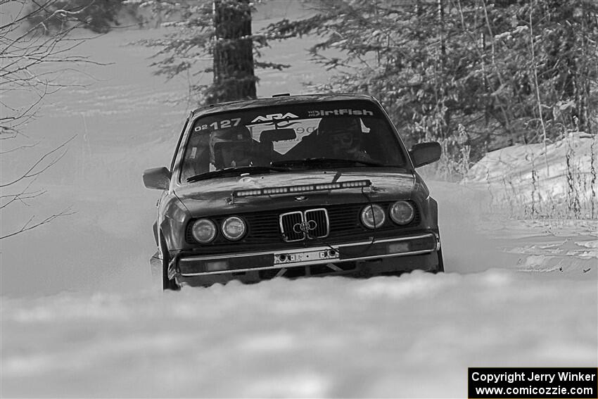 Levi Johnson / Josh Nykanen BMW 325e on SS1.