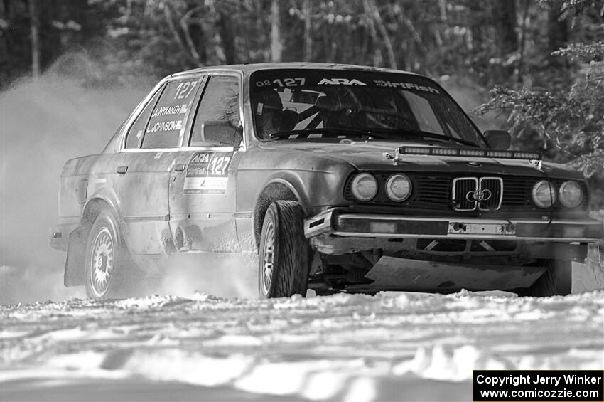 Levi Johnson / Josh Nykanen BMW 325e on SS1.