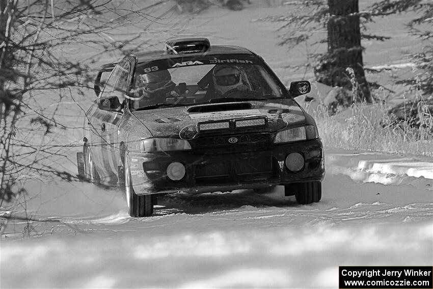 Jacob Kohler / Bill Codere Subaru Impreza on SS1.