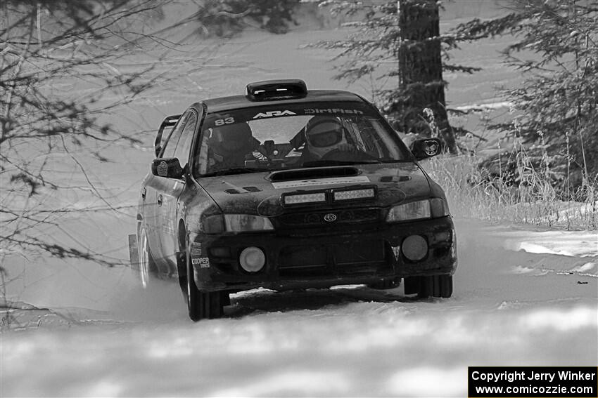 Jacob Kohler / Bill Codere Subaru Impreza on SS1.