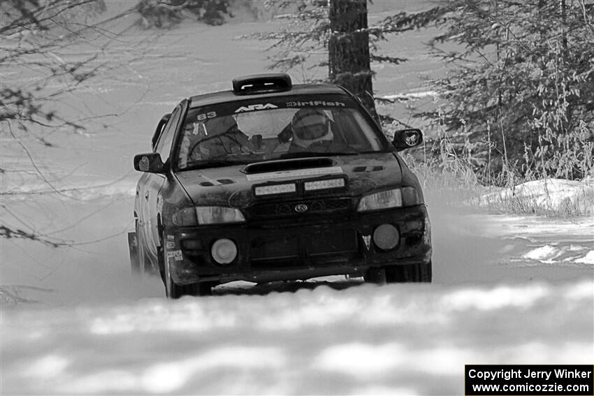 Jacob Kohler / Bill Codere Subaru Impreza on SS1.