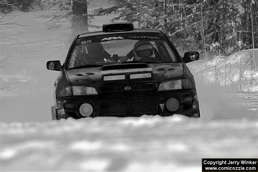 Jacob Kohler / Bill Codere Subaru Impreza on SS1.