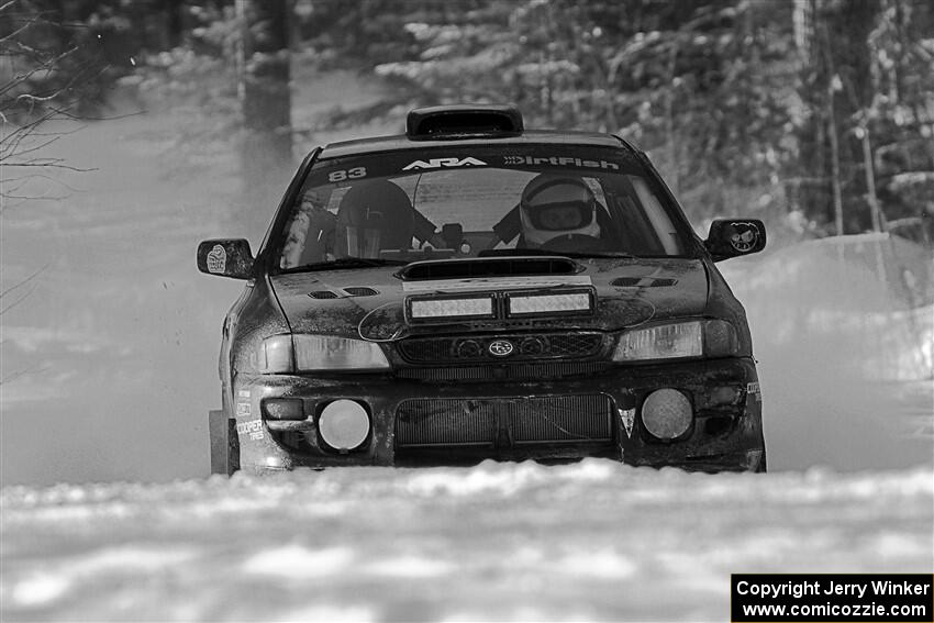 Jacob Kohler / Bill Codere Subaru Impreza on SS1.