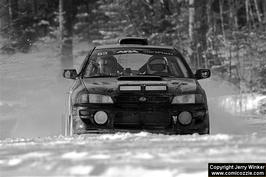 Jacob Kohler / Bill Codere Subaru Impreza on SS1.