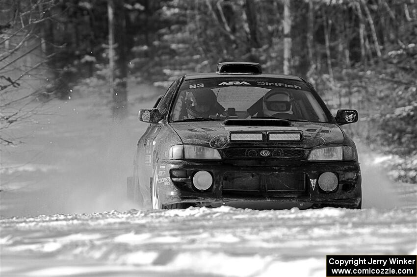 Jacob Kohler / Bill Codere Subaru Impreza on SS1.