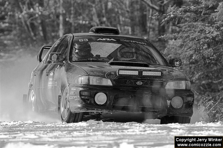 Jacob Kohler / Bill Codere Subaru Impreza on SS1.