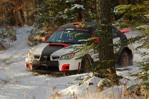 Jason Cook / Maggie Tu Subaru WRX on SS1.