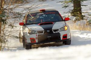 Jason Cook / Maggie Tu Subaru WRX on SS1.