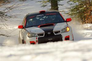 Jason Cook / Maggie Tu Subaru WRX on SS1.